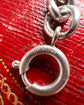 ANTIQUE LONG SILVER CURB CHAIN WITH EXTENDER