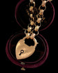 VICTORIAN UNUSUAL 9CT GOLD HEART PADLOCK WITH BOLT RING