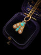 VICTORIAN TURQUOISE & PEARL FLY PENDANT