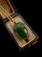 ANTIQUE GREEN SERPENTINE ACORN PENDANT
