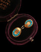 VICTORIAN 15CT GOLD & TURQUOISE HORSESHOE EARRINGS