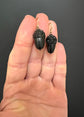 VICTORIAN WHITBY JET ACORN EARRINGS