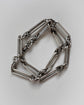 ANTIQUE SILVER PAPERCLIP & LOVERS KNOT CHAIN