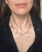 ANTIQUE BI-COLOUR 18CT GOLD & PLATINUM TROMBONE CHAIN