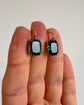 EARLY VICTORIAN GREEN PASTE EARRINGS