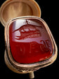 VICTORIAN SNAKE FOB WITH ERMINE INTAGLIO