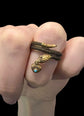 VICTORIAN WOVEN HAIR SNAKE RING