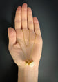 19TH CENTURY CHUNKY MOTHER OF PEARL & 15CT GOLD BASKET PENDANT