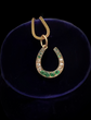 VICTORIAN EMERALD & DIAMOND HORSESHOE PENDANT