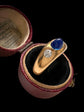KASHMIR SAPPHIRE & DIAMOND VINTAGE 18CT GOLD RING