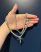 HEAVY ANTIQUE SILVER CURB ALBERT CHAIN WITH TBAR