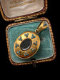 VICTORIAN PRETTY TURQUOISE & 15CT GOLD PENDANT