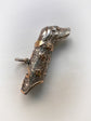 VICTORIAN SILVER & GOLD STAR DOG WHISTLE PENDANT