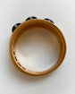 CHUNKY VICTORIAN BANDED AGATE FLUSH SET RING