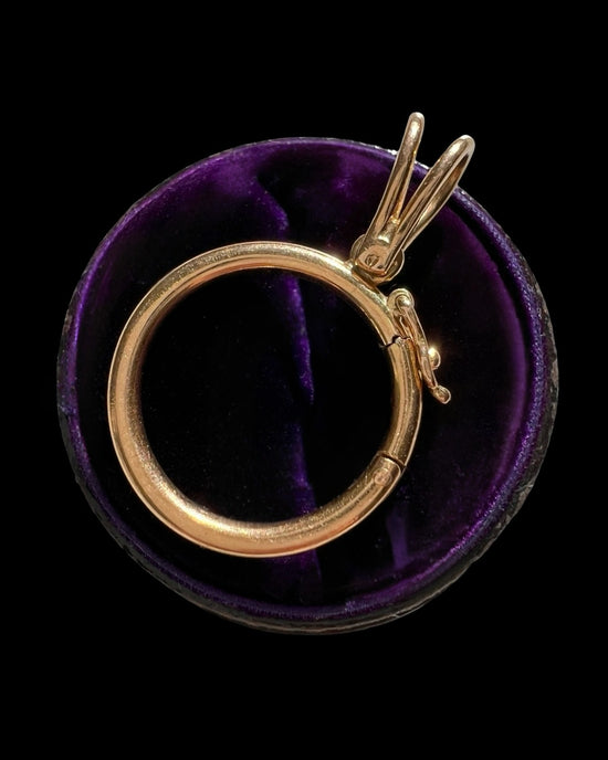 VINTAGE 18CT GOLD HINGED BOLT RING