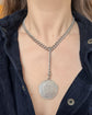 FRENCH VINTAGE SILVER COIN MANICURE SET WITH CHAIN