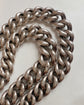 ANTIQUE CHUNKY SILVER DOUBLE ALBERT CHAIN