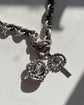 DUTCH 20TH CENTURY SILVER CHATELAINE FOB & KEY SET