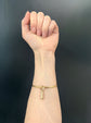 ANTIQUE 15CT GOLD BRAMAH KEY BANGLE