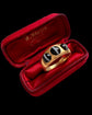 CHUNKY VICTORIAN BANDED AGATE FLUSH SET RING