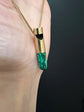 VICTORIAN 15CT GOLD & MALACHITE WHISTLE PENDANT