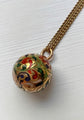 VICTORIAN ENAMELLED 18CT GOLD SPHERE PENDANT