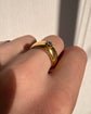 CHUNKY ANTIQUE DIAMOND & 18CT GOLD RING
