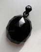 HUGE VICTORIAN FACETED JET PENDANT