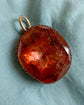 LARGE QUEEN ANNE PEACH PASTE DROP PENDANT