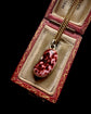 ANTIQUE ENAMEL LUCKY BEAN PENDANT