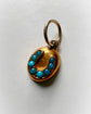 VICTORIAN 15CT GOLD & TURQUOISE MINI HORSESHOE PENDANT