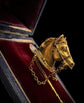 19TH CENTURY 18CT GOLD FRENCH HORSE HEAD STICK PIN