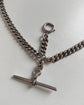 ANTIQUE CLASSIC SILVER CURB ALBERT CHAIN