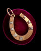 VICTORIAN 18CT GOLD MIXED METAL HORSESHOE PENDANT