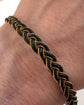ANTIQUE PLAITED ELEPHANT HAIR & 9CT GOLD BANGLE