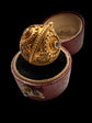 ARCHEOLOGICAL REVIVAL 15CT GOLD & GEM SET SPHERE PENDANT