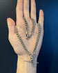 ANTIQUE CHUNKY SILVER DOUBLE ALBERT CHAIN