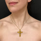 GEORGIAN FACETED PASTE CROSS PENDANT