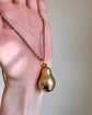 LARGE VINTAGE 9CT GOLD PEAR LOCKET PENDANT