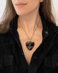 ANTIQUE HUGE BANDED AGATE HEART PENDANT