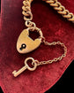 ANTIQUE FRENCH 18CT GOLD REEDED CURB WITH PADLOCK & KEY