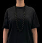 EXTRA LONG VICTORIAN WHITBY JET CHUNKY BELCHER CHAIN