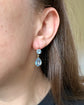 EARLY 19TH CENTURY LIGHT BLUE PASTE DOUBLE DROP EARRINGS