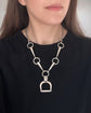 VINTAGE SILVER HORSE BIT & STIRRUP NECKLACE