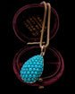 VICTORIAN LARGE TEARDROP PAVÉ TURQUOISE PENDANT