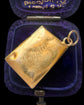 ANTIQUE 18CT GOLD & DIAMOND ENVELOPE AND LETTER PENDANT