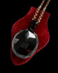 HUGE VICTORIAN FACETED JET PENDANT