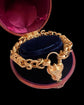 19TH CENTURY PINCHBECK HEART PADLOCK BRACELET