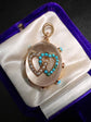 VICTORIAN DOUBLE HEART ROCK CRYSTAL PENDANT