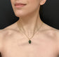 ANTIQUE GREEN SERPENTINE ACORN PENDANT